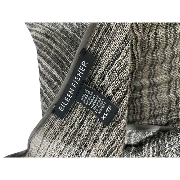 Size XS Eileen Fisher Womens Linen Blend Open Jacket Lightweight Gray - Picture 6 of 7
